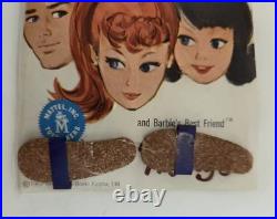 Vtg 1962 Brunette Bubblecut Barbie Doll Blue Swimsuit Mismatched Allan Box Set