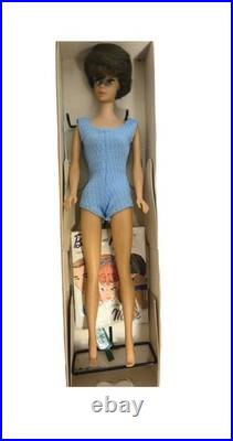 Vtg 1962 Brunette Bubblecut Barbie Doll Blue Swimsuit Mismatched Allan Box Set