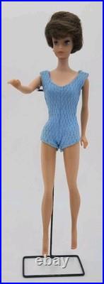 Vtg 1962 Brunette Bubblecut Barbie Doll Blue Swimsuit Mismatched Allan Box Set