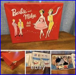 Vtg 1963 Mattel Barbie & Midge Dolls Clothes Lot Case 60's Red Japan Nurse READ Vtg 1963 Mattel Barbie & Midge Dolls Clothes Lot Case 60's Red Japan Nurse READ
