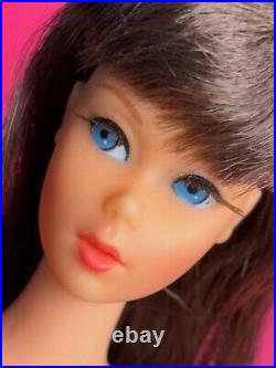 Vtg'67 Twist'N Turn Silver Brunette Barbie Doll #1160 with Factory Hair Ribbon