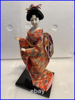 Vtg Asian Japanese Geisha Doll Figure Statue Display Kimono