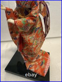 Vtg Asian Japanese Geisha Doll Figure Statue Display Kimono