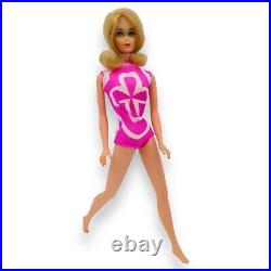 Vtg Barbie 1970 Twist Turn TNT Blonde Marlo Flip Doll Pink Swimsuit #1160 Mattel