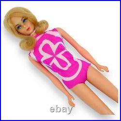 Vtg Barbie 1970 Twist Turn TNT Blonde Marlo Flip Doll Pink Swimsuit #1160 Mattel