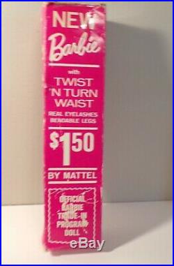Vtg. Barbie Ash Blonde Twist N' Turn With Box Trade-In Program Beautiful! #1160