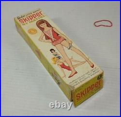 Vtg. Blonde Skipper Mattel Barbie's Little Sister Doll 1963 In Box with Accessorie
