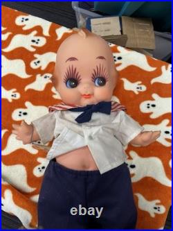 Vtg Giant Sexed! Kewpie Doll 19Made in Japan Vinyl Plastic With Green Wings