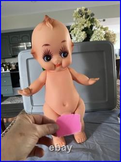 Vtg Giant Sexed! Kewpie Doll 19Made in Japan Vinyl Plastic With Green Wings