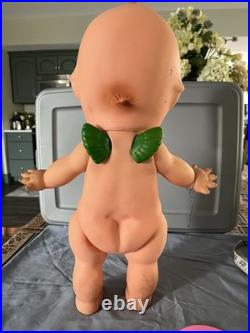 Vtg Giant Sexed! Kewpie Doll 19Made in Japan Vinyl Plastic With Green Wings