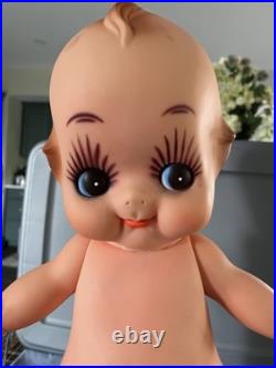 Vtg Giant Sexed! Kewpie Doll 19Made in Japan Vinyl Plastic With Green Wings