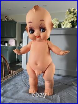Vtg Giant Sexed! Kewpie Doll 19Made in Japan Vinyl Plastic With Green Wings