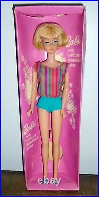 Vtg Gorgeous Pale Blonde American Girl Barbie Doll Original Box Swimsuit + Shoes