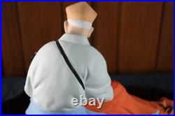 Vtg Japanese Hakata Doll by Araki Tattoo Artist Geisha Girl Figurine Glass Base