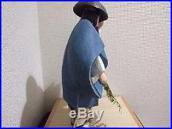 Vtg. Japanese Hakata doll by SHIROUZU TADAOKI/NOH ningyo SASAMOCHI/Sumidagawa