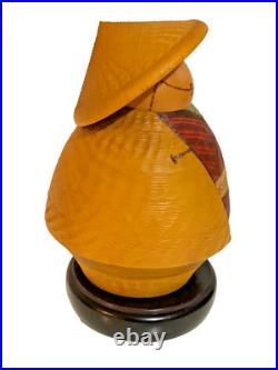 Vtg Japanese Kokeshi Doll by Master Sansaku Sekiguchi Fellow Traveler withStand