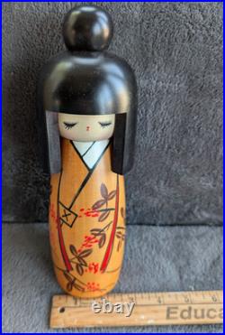 Vtg Kokeshi Doll Peace Yasuragi Miyashita Hajime Sosaku Style 9 Gunma Pref BX