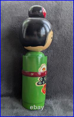 Vtg Kokeshi Love Spring Signed Torao Hosaka Large 12 Top Knot IOB Mint 60s