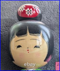 Vtg Kokeshi Love Spring Signed Torao Hosaka Large 12 Top Knot IOB Mint 60s