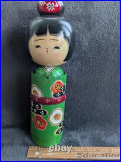 Vtg Kokeshi Love Spring Signed Torao Hosaka Large 12 Top Knot IOB Mint 60s