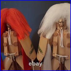Vtg Master Craftsman Morita Reimei Japanese Echizen Bamboo Dolls Fukui Kijo