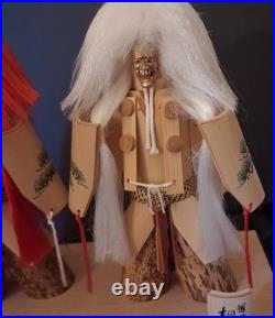 Vtg Master Craftsman Morita Reimei Japanese Echizen Bamboo Dolls Fukui Kijo