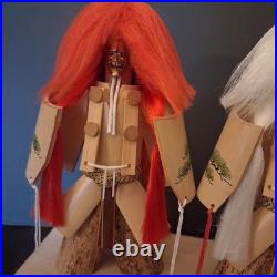 Vtg Master Craftsman Morita Reimei Japanese Echizen Bamboo Dolls Fukui Kijo