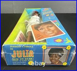 Vtg. Mattel 1968 Diahann Carrol as Julia Nurse Doll Sealed Box WithTear LOOK