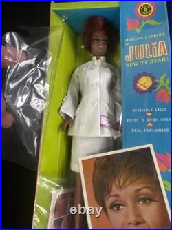 Vtg. Mattel 1968 Diahann Carrol as Julia Nurse Doll Sealed Box WithTear LOOK