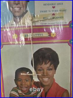 Vtg. Mattel 1968 Diahann Carrol as Julia Nurse Doll Sealed Box WithTear LOOK