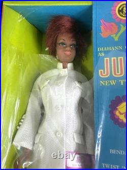 Vtg. Mattel 1968 Diahann Carrol as Julia Nurse Doll Sealed Box WithTear LOOK