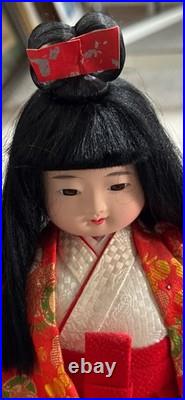 Vtg Pair Of Japanese Ichimatsu Dolls Handmade Elaborate Kimonos Fabulous Fabric