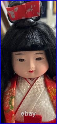 Vtg Pair Of Japanese Ichimatsu Dolls Handmade Elaborate Kimonos Fabulous Fabric