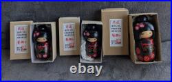 Vtg Set 3 Kokeshi Creative Miyashita Hajime Orig Box Graduating Sizes 5 5½ 6½