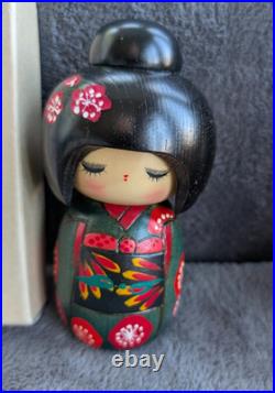 Vtg Set 3 Kokeshi Creative Miyashita Hajime Orig Box Graduating Sizes 5 5½ 6½
