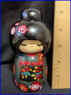 Vtg Set 3 Kokeshi Creative Miyashita Hajime Orig Box Graduating Sizes 5 5½ 6½