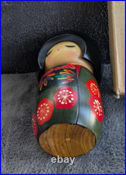 Vtg Set 3 Kokeshi Creative Miyashita Hajime Orig Box Graduating Sizes 5 5½ 6½