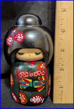 Vtg Set 3 Kokeshi Creative Miyashita Hajime Orig Box Graduating Sizes 5 5½ 6½