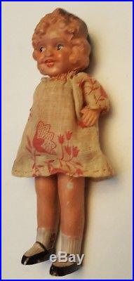 Vtg Shirley Temple 30's Antique 6 Japan Composition Doll Rare One Of A Kind