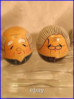 Vtg. Sosaku Kokeshi dolls set of 2 Rare 2 1/2x 2 1/2 excellent condition