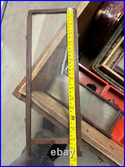Vtg or antique Japanese Doll Display Glass Case Kimono Geisha Frame panels PARTS