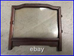 Vtg or antique Japanese Doll Display Glass Case Kimono Geisha Frame panels PARTS