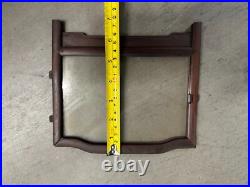 Vtg or antique Japanese Doll Display Glass Case Kimono Geisha Frame panels PARTS