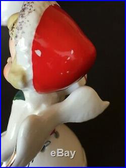 Vtg trio of Napco Christmas girl angel bell figurines doll, gift, candle Japan