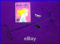 WOW Vntg'60 Brunette #4 PONYTAIL BARBIE Org S/S Glasses Std Bklt Repro Box BIN