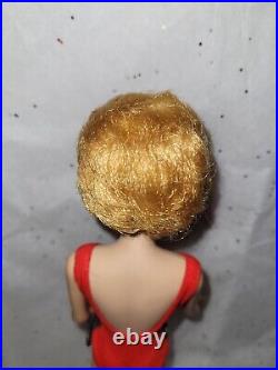White Ginger/ Blonde Vintage 1960s Bubblecut Barbie Doll with Pink Lips