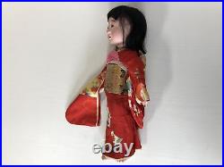 Y3900 NINGYO Ichimatsu Doll girl flower kimono Japan vintage figure antique