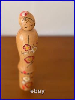 Yajima Suiho Japanese Creative Kokeshi Doll Plum Blossoms 22.5cm 165g
